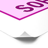 Trigonométrie SOH CAH TOA Classroom Poster rose (Coin)