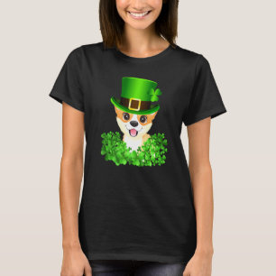 Trijeblatt Leprechaun Hoed Corgi Hond St. Patrick' T-shirt