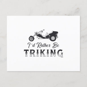 Triker Ik zou liever motor Trike Retro Briefkaart