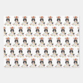 Trikleurige kerstfeestdag met Cavalier Inpakpapier Vel (Voorkant 3)