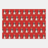 Trikleurige kerstfeestdag met Cavalier Inpakpapier Vel (Voorkant 2)