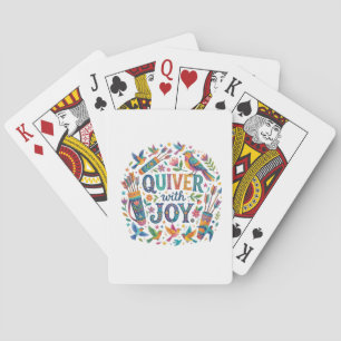 Tril met vreugde – door geloof geïnspireerd christ pokerkaarten
