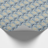 trillend blauw geometrisch patroonpapier cadeaupapier (Hoek)
