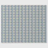 trillend blauw geometrisch patroonpapier cadeaupapier (Vlak)