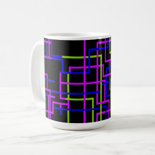 Trillend Neon Raster Koffiemok