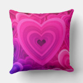 Trillend Roze Abstract Hart Worpkussen – Modern Kussen (Achterkant)