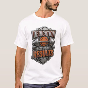 Trillend Zilver TOEWIJDING DISCIPLINE RESULTATEN T-shirt