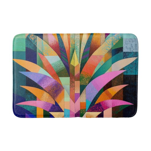 Trillende Abstracte Agave Badmat (Voorkant)