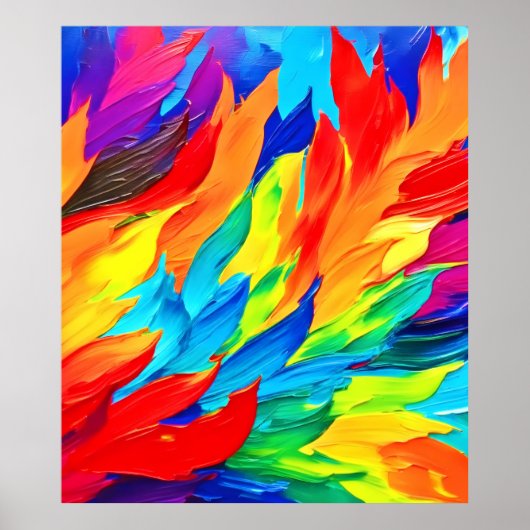 Trillende Abstracte Expressionisme Schilderij Poster (Voorkant)