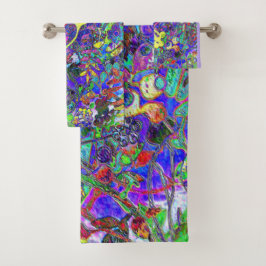 trillende abstracte floral 1 bad handdoek