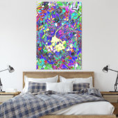 trillende abstracte floral 1 canvas afdruk (Insitu (Slaapkamer))
