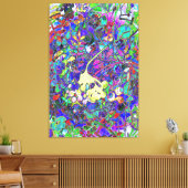 trillende abstracte floral 1 canvas afdruk (Insitu (Woonkamer))