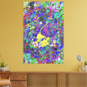 trillende abstracte floral 1 canvas afdruk (Insitu (Woonkamer))