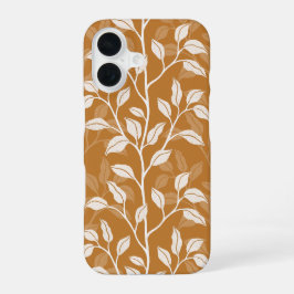 Trillende Blad Silhouet Klei Amber iPhone 16 Hoesje