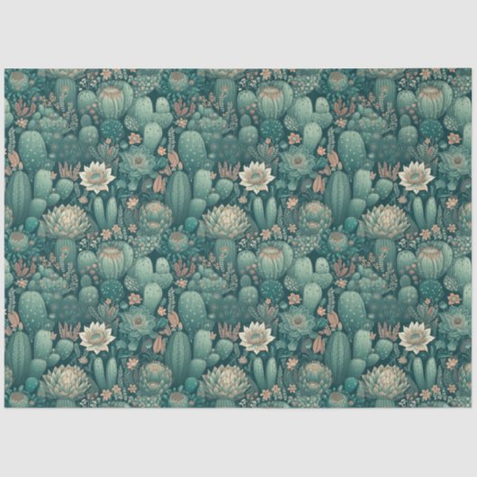 Trillende Cactus Dreams Tissue Paper Tissuepapier (Voorkant)
