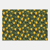 Trillende Citroen Citrus Boom Patroon Inpakpapier Vel (Voorkant 3)