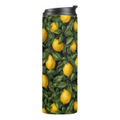 Trillende Citroen Citrus Boom Patroon Thermosbeker (Gedraaid links)