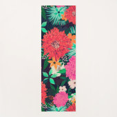 trillende Floral verf Navy-Blue Design Yogamat (Voorkant)