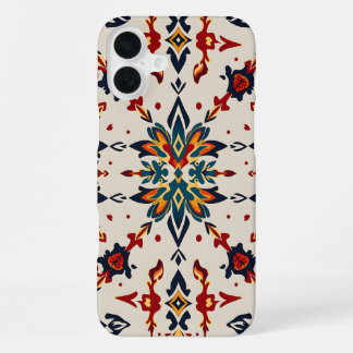 Trillende Folk Art Medaillon Hoestelcase iPhone 16 Plus Hoesje