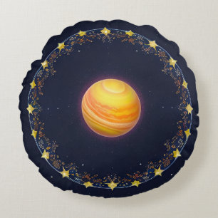 Trillende Kosmische Kunst Rond Kussen