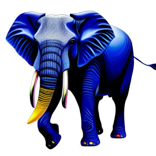 Trillende Olifant Onderzetter Glas Onderzetter Cad Canvas Afdruk