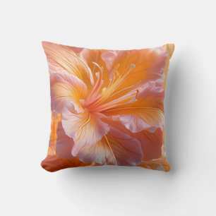 Trillende Perzik Hibiscus Bloem Kussen