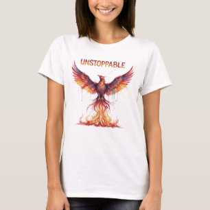Trillende Phoenix Opstijgend Onstuitbaar Aquarel T-shirt