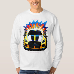 Trillende raceauto t-shirt