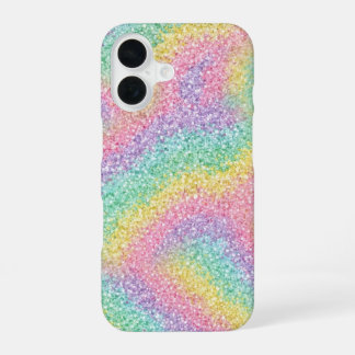 Trillende Regenboog Glitter Glans iPhone Hoesje iPhone 16 Hoesje