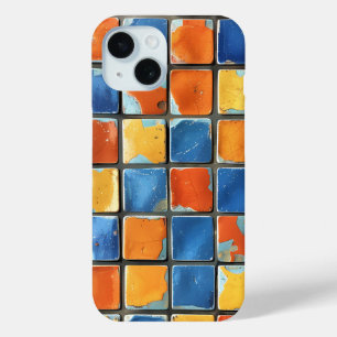 Trillende Retro Mozaïek Vierkanten Hoesje