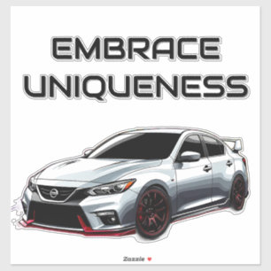 Trillende sportwagen met een vleugje kleuren sticker