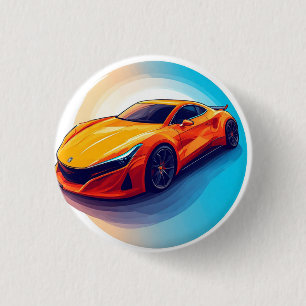 Trillende sportwagen met modern design ronde button 3,2 cm