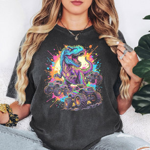 Trillende T-Rex Monstertruck Spatart T-shirt