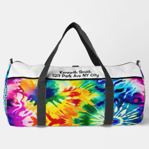 Trillende Tie Dye Sport Kit Monogram Persoonlijk Plunjezak