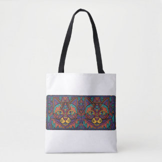 Trillende Tribale Geest Katten Tote Tas