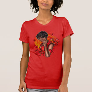 Trillende Zwarte Ram Diva met Dynamische Energie T-shirt