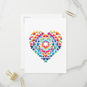 Trilling Hart Tie-Dye Uitnodiging Briefkaart