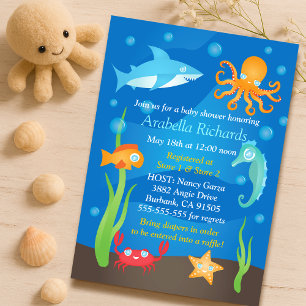 Trilling onder de partij Baby shower Zee Kaart
