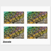 Trilling Rechthoekige Sticker (Vel)