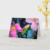 Trillium, carte de voeux (Fleur jaune)