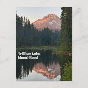 Trillium Lake Mount Hood Sunset Reflection Travel Briefkaart