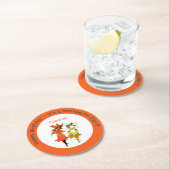 Trillium tijger-lelie grillige bloem partij leveri ronde kartonnen onderzetter (Insitu)