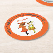 Trillium tijger-lelie grillige bloem partij leveri ronde kartonnen onderzetter (Gebogen)