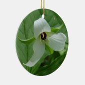 Trillium White Keramisch Ornament (Rechts)
