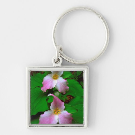 Trillium-wildbloem Sleutelhanger (Voorkant)