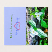 Trilliums 2x3.5 CADEAU KAART Visitekaartjes (Buitenkant ongevouwen)
