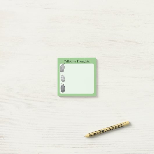 Trilobite Thoughts- Prehistoric Fossil Post-it® Notes (Op bureau)