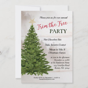 Trim de Boom Xmas Vakantie Party Feestdagenkaart