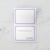 Trim dubbele lavender - Hartelijk dank Bedankkaart (Binnen)