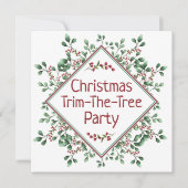 Trim-L'Arbre de Noël - Fête - Invitation (Devant)